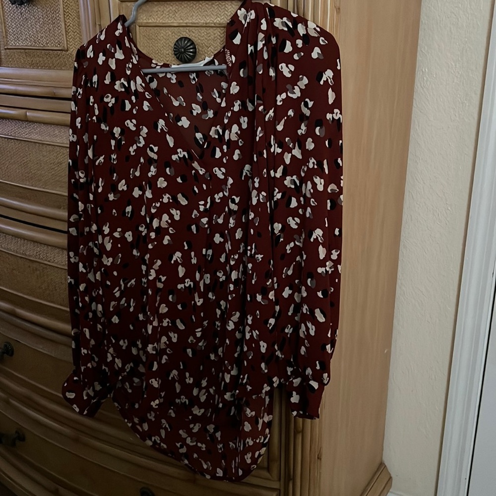 Maroon blouse lush brand